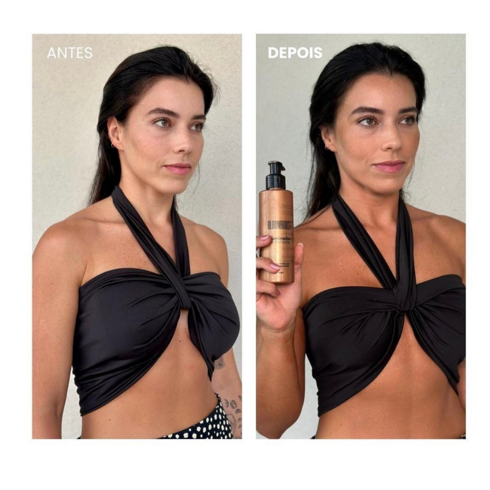 Iluminador Corporal Bloomboost 200ml, Glow Perfeito e uma Pele Irradiante
